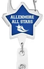 Star Badge Reel with Carabiner (Yellow & White Color) — view 2
