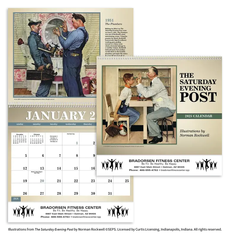 Custom The Saturday Evening Post Deluxe Pocket Calendar