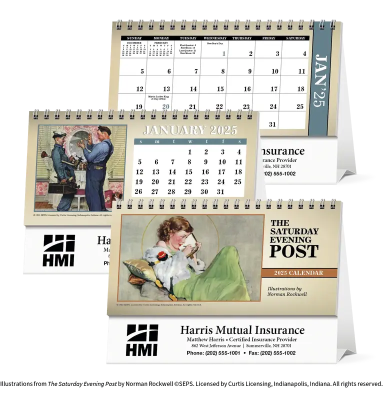 Custom The Saturday Evening Post Desk Calendar