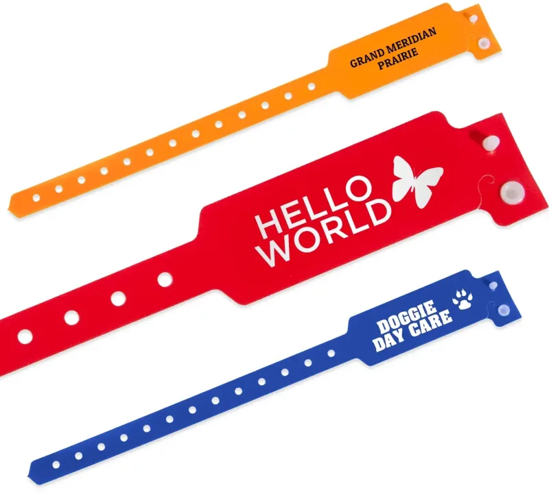 Personalized Wide Face Plastic Wristbands — view 3