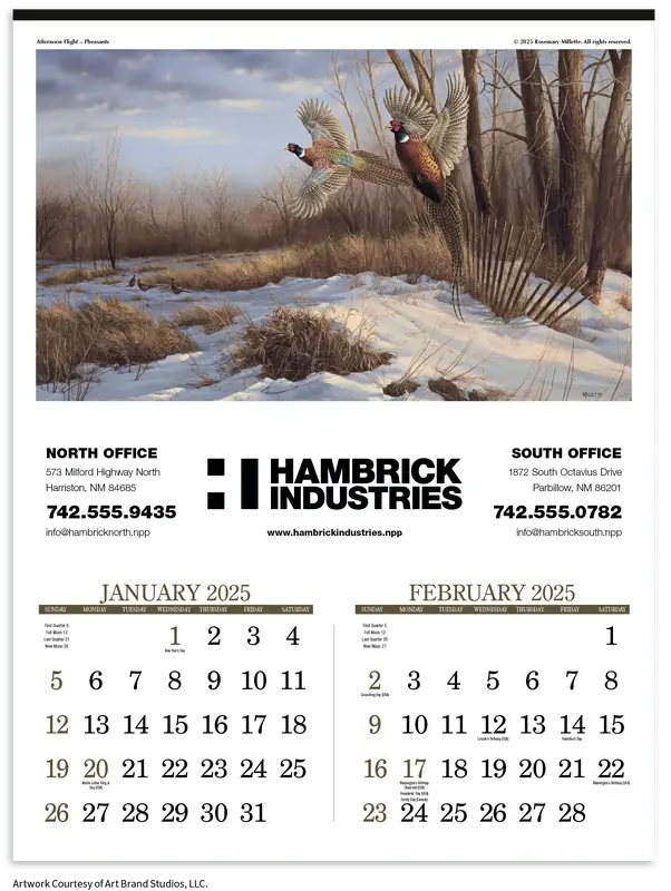 Custom Wildlife Art Calendar