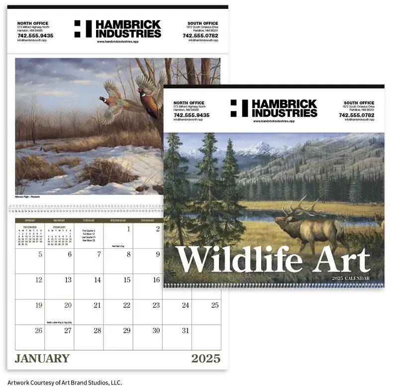 Custom Wildlife Art Calendar