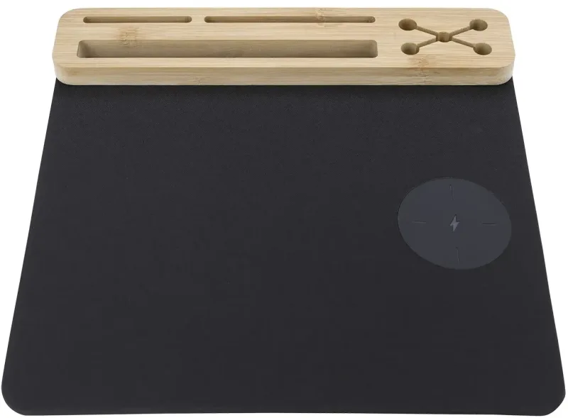 Custom Wireless Charging Mouse Pad with Organizer - 10W — view 5