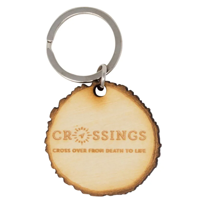 Custom Wood Log Cut Keychains — view 4