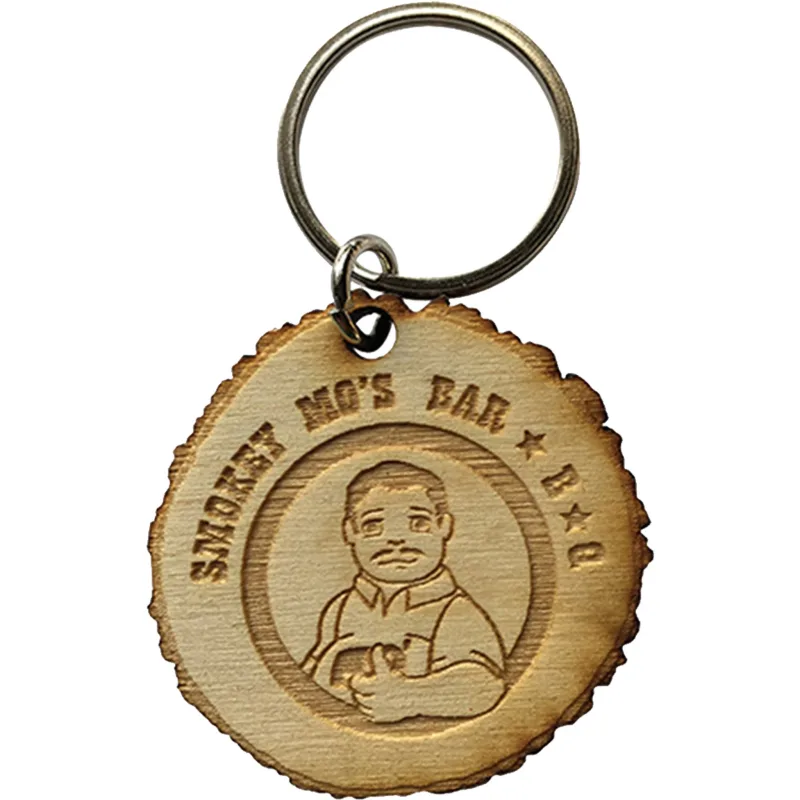 Custom Wood Log Cut Keychains — view 5