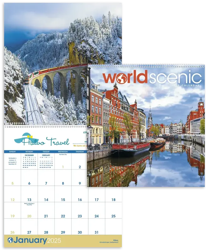 Custom World Scenic Calendar