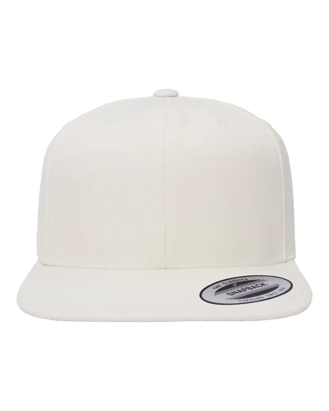 YP Classics Adult Flat Visor Classic Snapback Cap — view 2