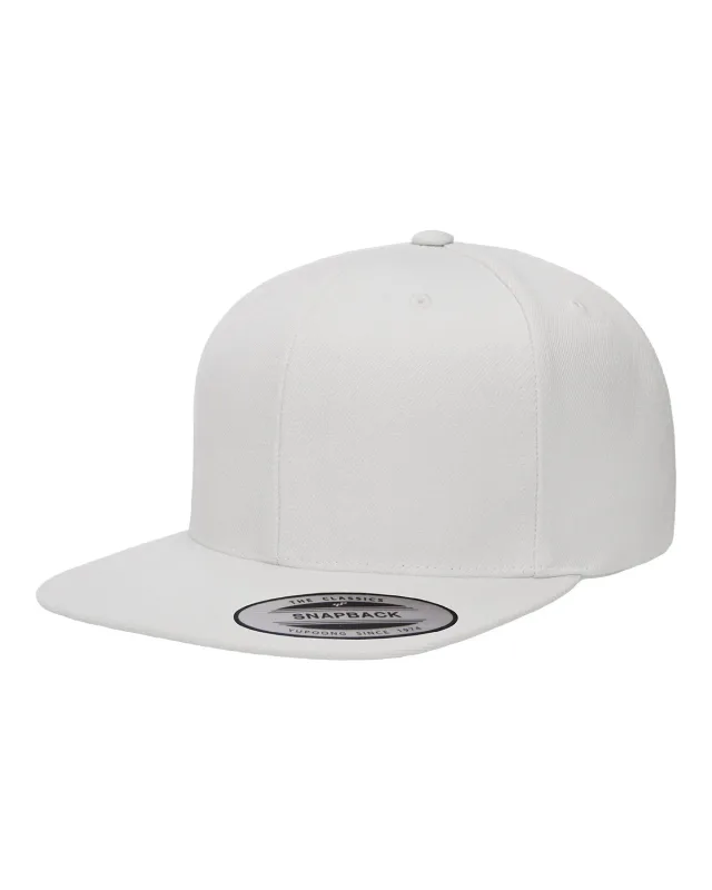 YP Classics Adult Flat Visor Classic Snapback Cap — view 4