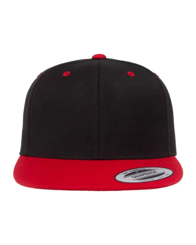 YP Classics Adult Flat Visor Classic Snapback Cap — view 5