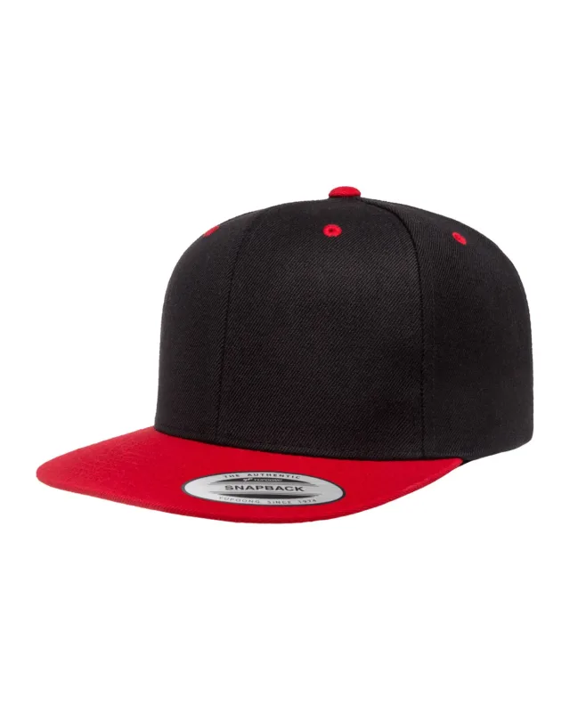 YP Classics Adult Flat Visor Classic Snapback Cap — view 6