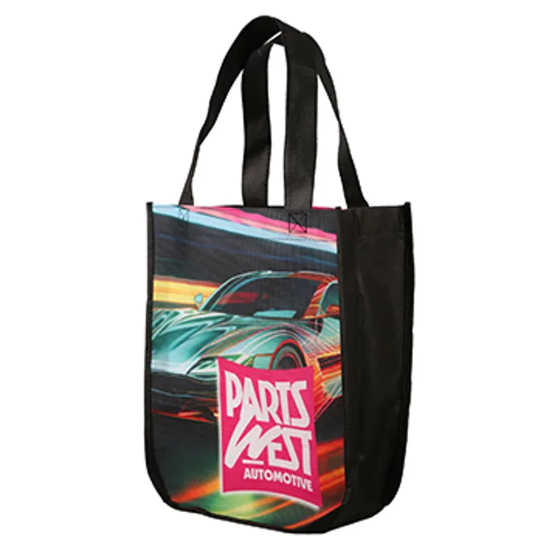 Yuma Sublimated Non-Woven Curve Bottom Tote — view 2