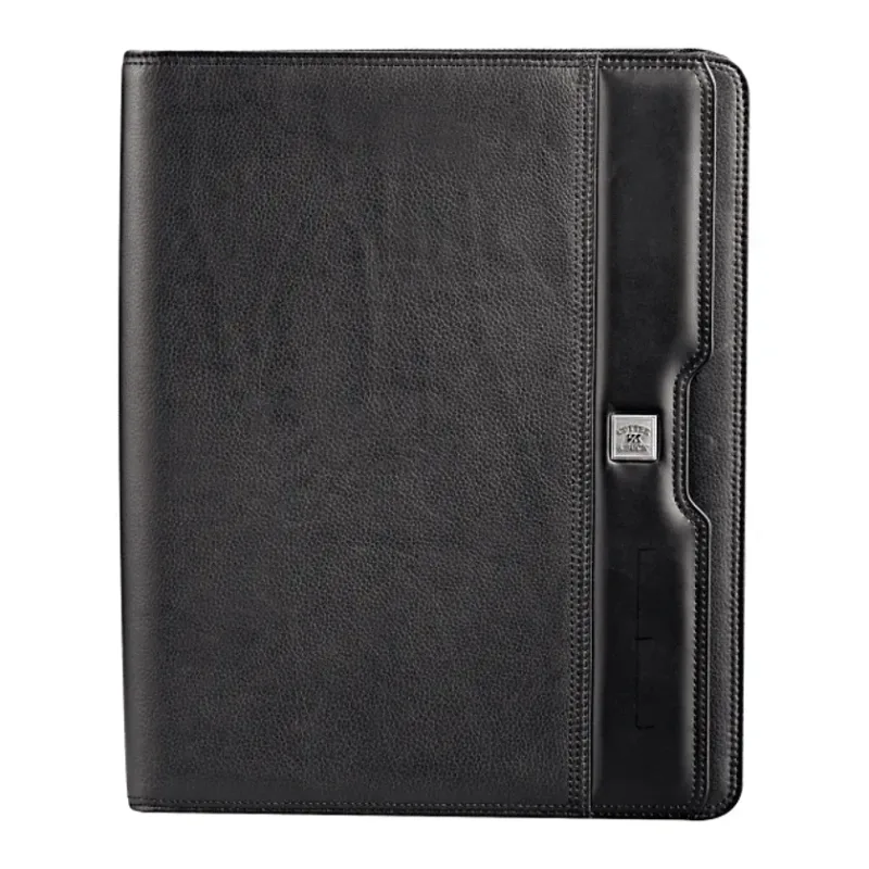 Branded Cutter & Buck Zippered Padfolio with Organizer Features — view 3