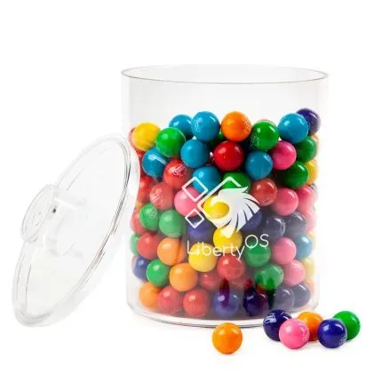 Cylinder Acrylic Gift Jars - Gumballs