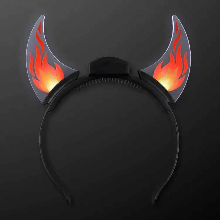 Dancing Flames Light Up Devil Horn Headband — view 4
