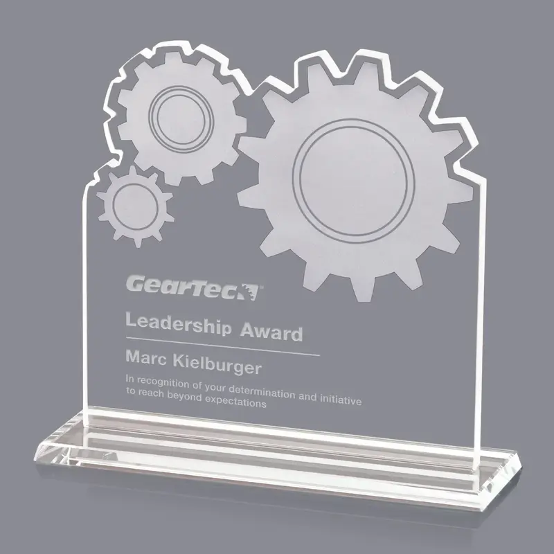 Custom Gear Achievement Award - Ideal for Machinery and Engineering Firms