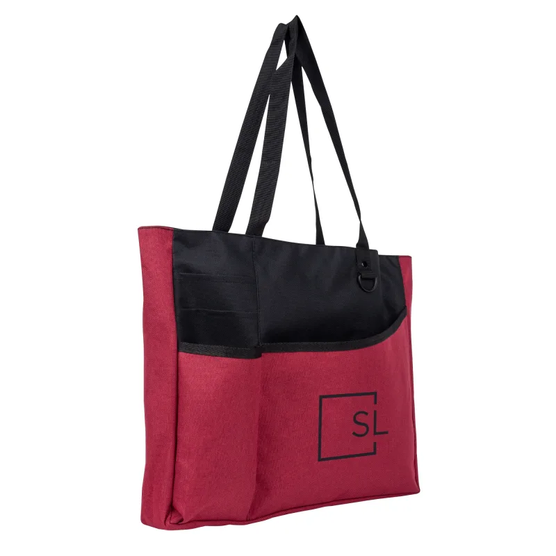 Imprinted Delegate Heathered Tote Bag — view 2