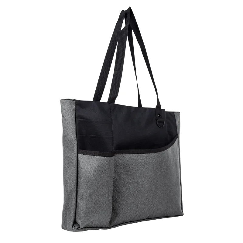 Imprinted Delegate Heathered Tote Bag — view 4