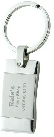 Imprinted Deluxe Rectangular Keytag