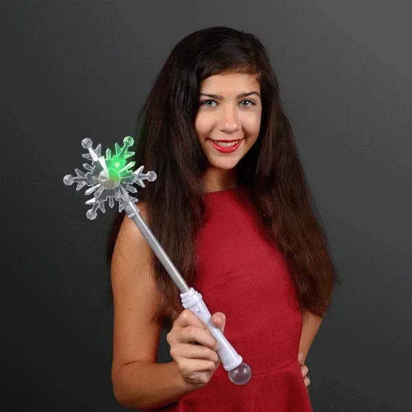 Deluxe Winter Snowflake LED Party Wands — view 2