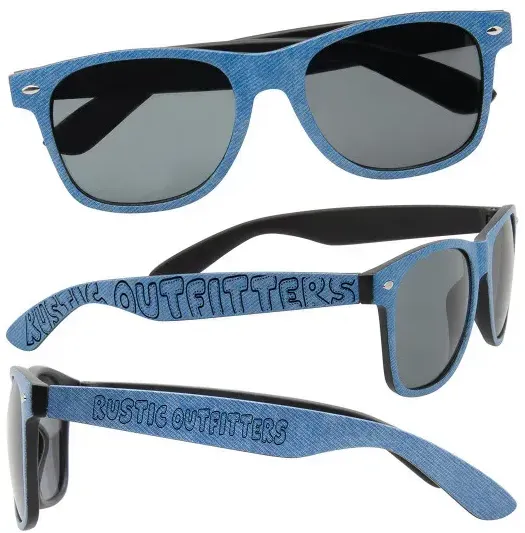 Imprinted Denim Print Sunglasses