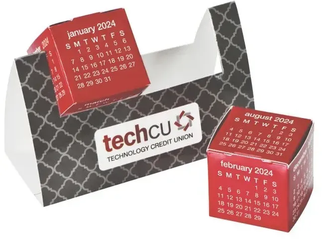 Imprinted Desktop Calendar Cubes