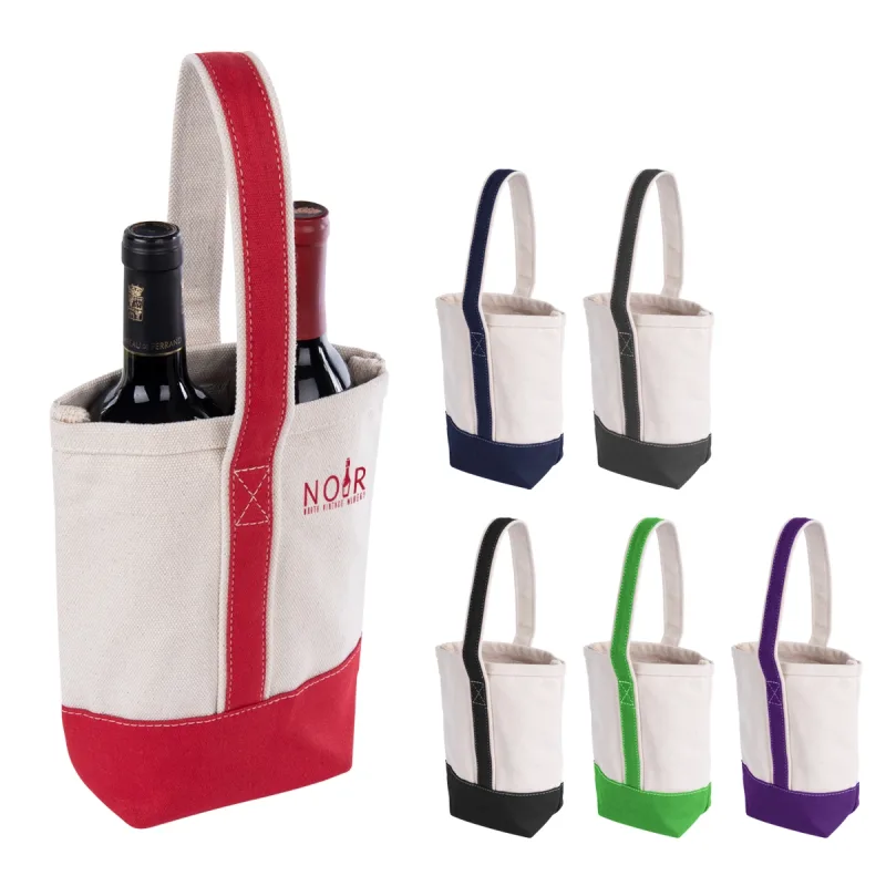 Customized Deux Wine Bottle Tote Bag — view 9