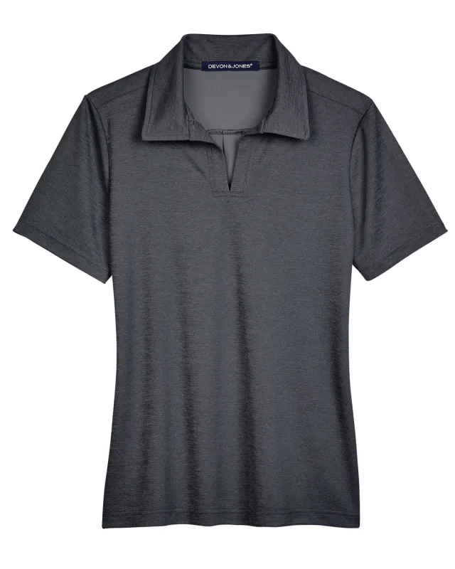 Devon & Jones CrownLux Performance® Ladies' Address Melange Polo — view 15
