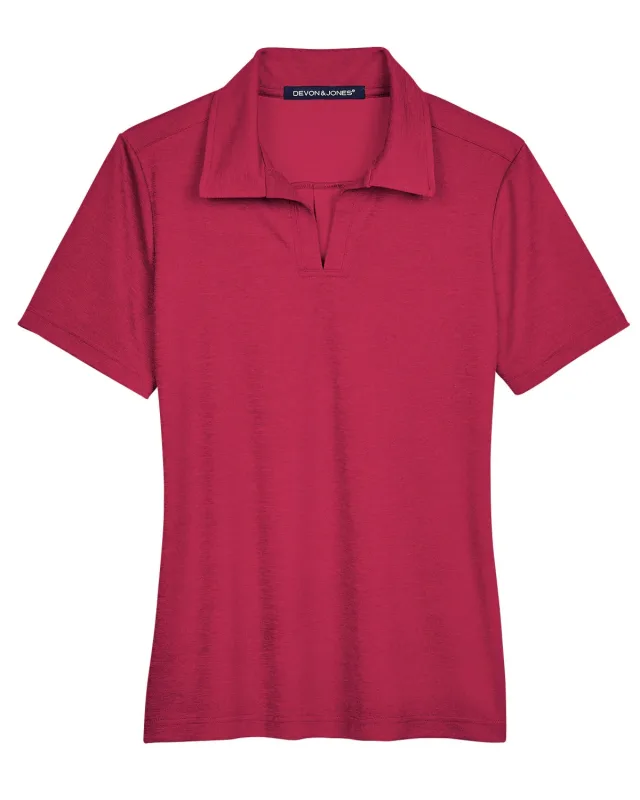 Devon & Jones CrownLux Performance® Ladies' Address Melange Polo — view 21