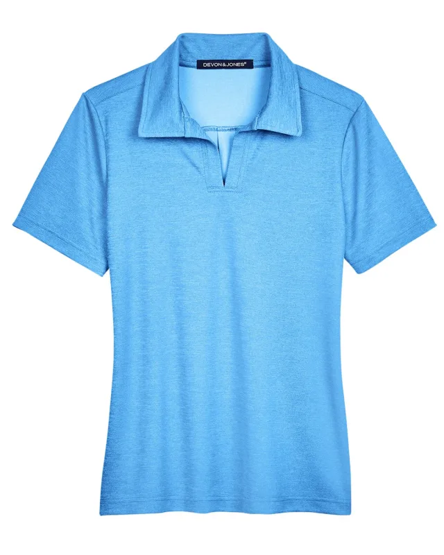 Devon & Jones CrownLux Performance® Ladies' Address Melange Polo — view 33