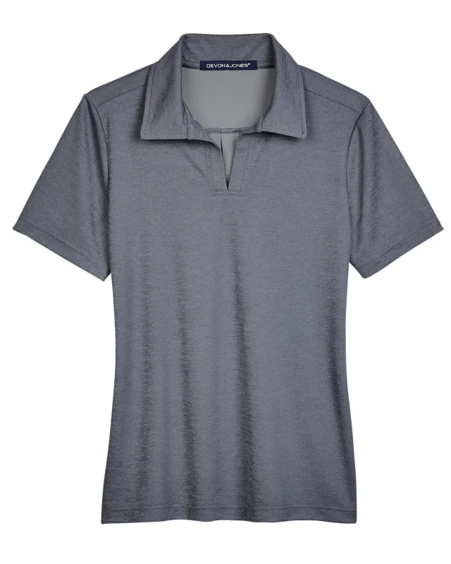 Devon & Jones CrownLux Performance® Ladies' Address Melange Polo — view 9