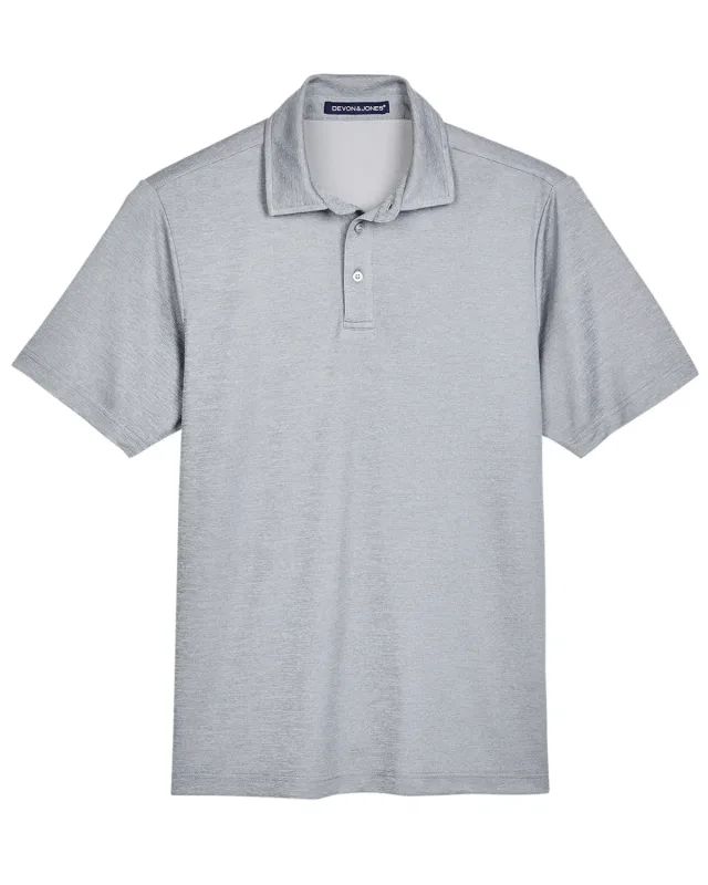 Devon & Jones CrownLux Performance® Men's Address Melange Polo — view 3
