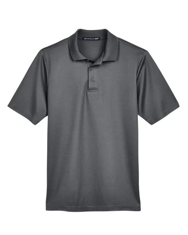 Devon & Jones CrownLux Performance® Men's Plaited Polo — view 3