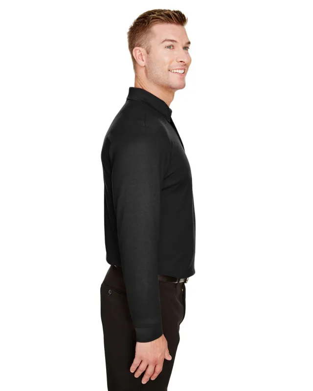 Devon & Jones CrownLux Performance® Tall Plaited Long Sleeve Polo — view 12