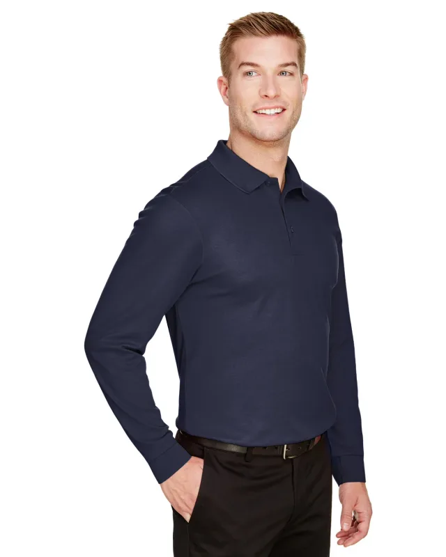 Devon & Jones CrownLux Performance® Tall Plaited Long Sleeve Polo — view 17