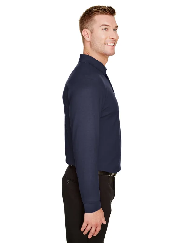 Devon & Jones CrownLux Performance® Tall Plaited Long Sleeve Polo — view 18
