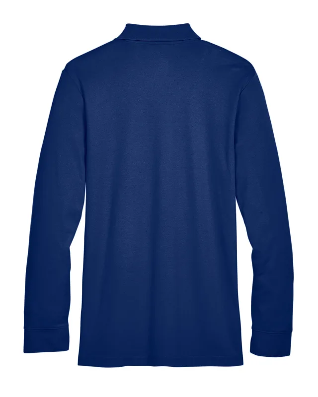 Devon & Jones CrownLux Performance® Tall Plaited Long Sleeve Polo — view 2