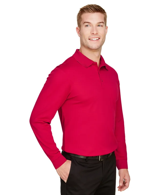 Devon & Jones CrownLux Performance® Tall Plaited Long Sleeve Polo — view 23