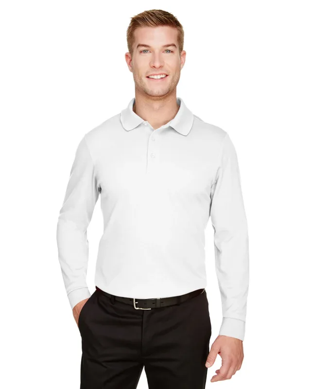 Devon & Jones CrownLux Performance® Tall Plaited Long Sleeve Polo — view 28