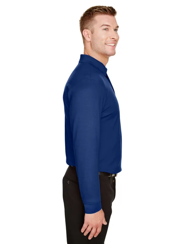 Devon & Jones CrownLux Performance® Tall Plaited Long Sleeve Polo — view 6
