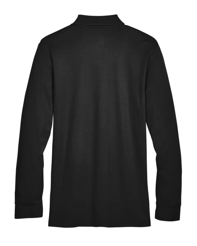 Devon & Jones CrownLux Performance® Tall Plaited Long Sleeve Polo — view 8