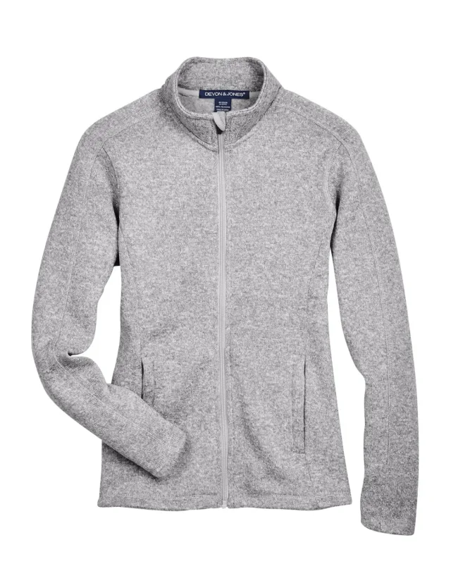 Devon & Jones Ladies' Bristol Full-Zip Sweater Fleece Jacket — view 3