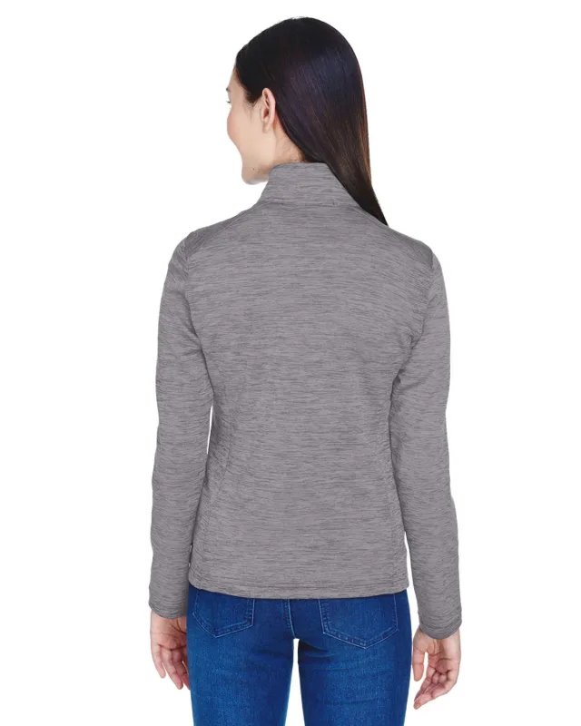 Devon & Jones Ladies' Newbury Mélange Fleece Quarter-Zip — view 1