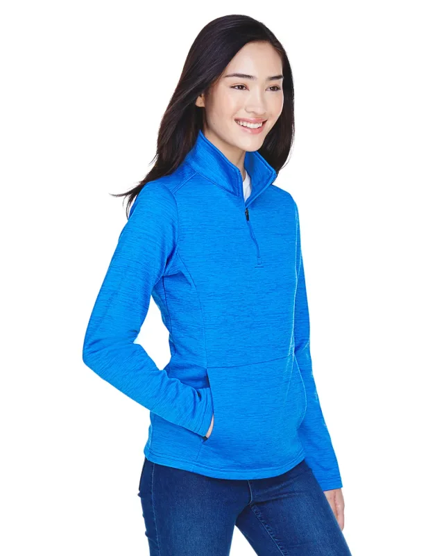 Devon & Jones Ladies' Newbury Mélange Fleece Quarter-Zip — view 7