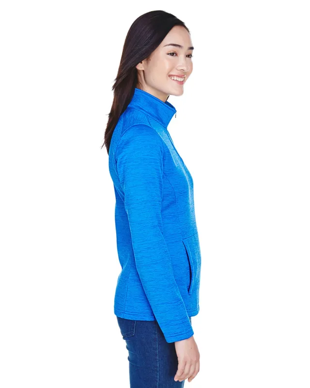 Devon & Jones Ladies' Newbury Mélange Fleece Quarter-Zip — view 8