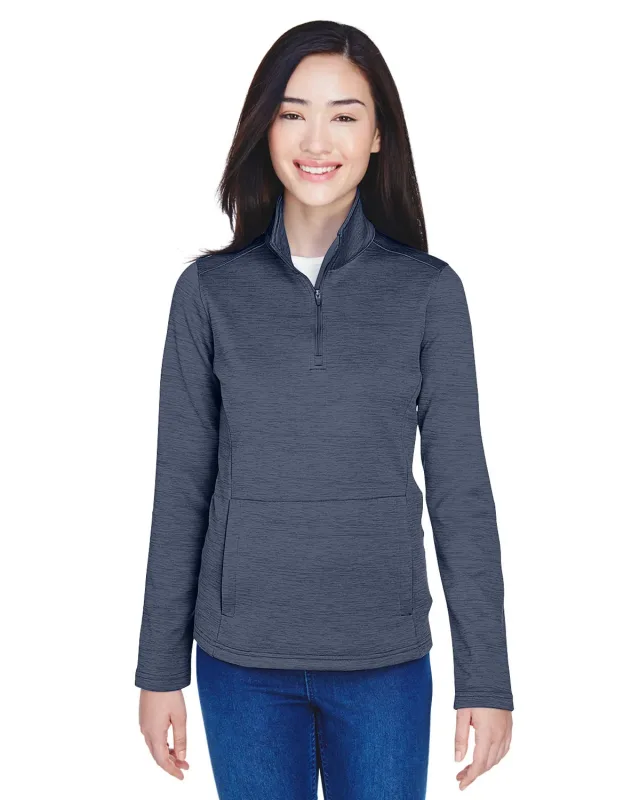 Devon & Jones Ladies' Newbury Mélange Fleece Quarter-Zip — view 10