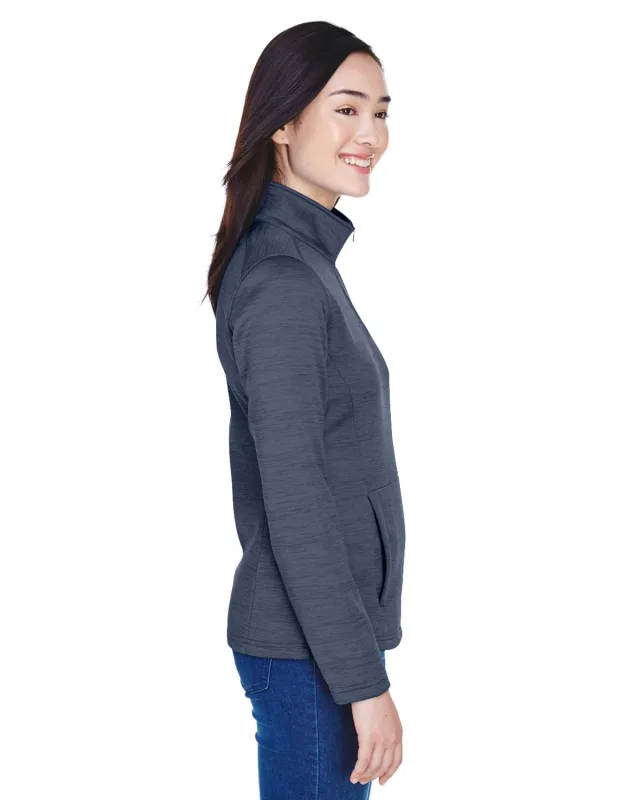Devon & Jones Ladies' Newbury Mélange Fleece Quarter-Zip — view 12