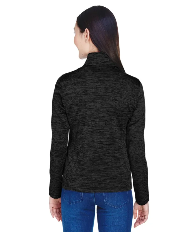 Devon & Jones Ladies' Newbury Mélange Fleece Quarter-Zip — view 13