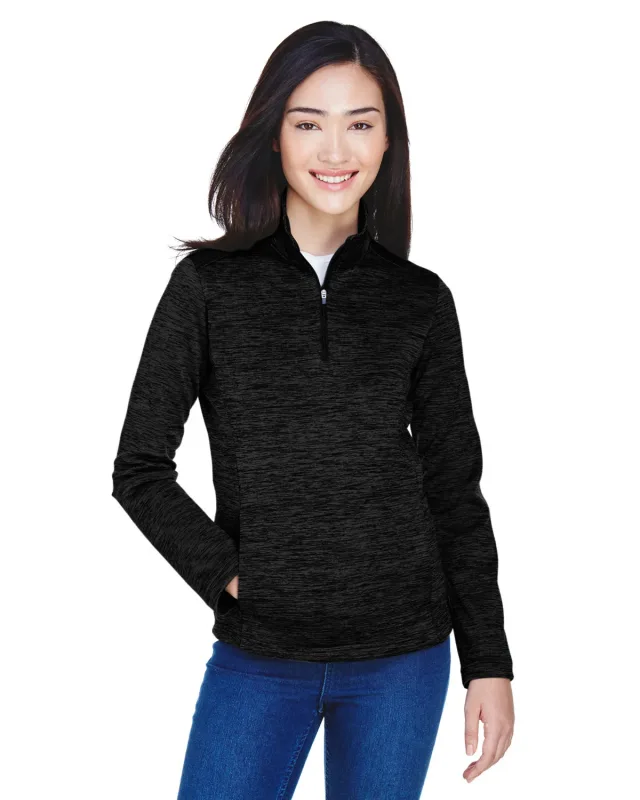 Devon & Jones Ladies' Newbury Mélange Fleece Quarter-Zip — view 14