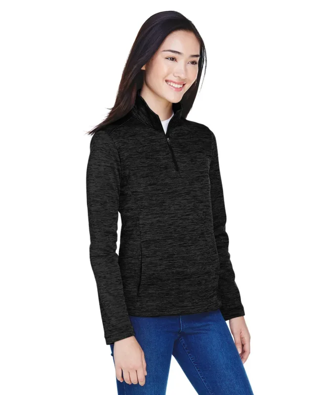 Devon & Jones Ladies' Newbury Mélange Fleece Quarter-Zip — view 15