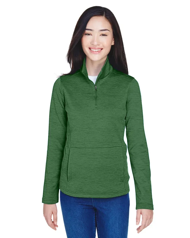 Devon & Jones Ladies' Newbury Mélange Fleece Quarter-Zip — view 18